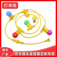 AHUA澳華E27燈串歐規(guī)美式燈串延長線圣誕戶外聚會防水燈串線燈座